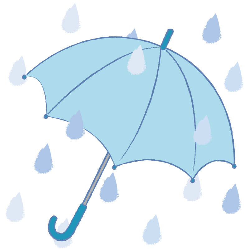 突然の雨に悩まされる